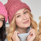 Chunky Dusty Pink Hat